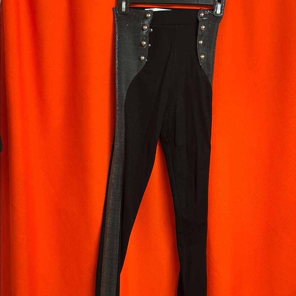 Lovers + Friends Black and Silver Pants